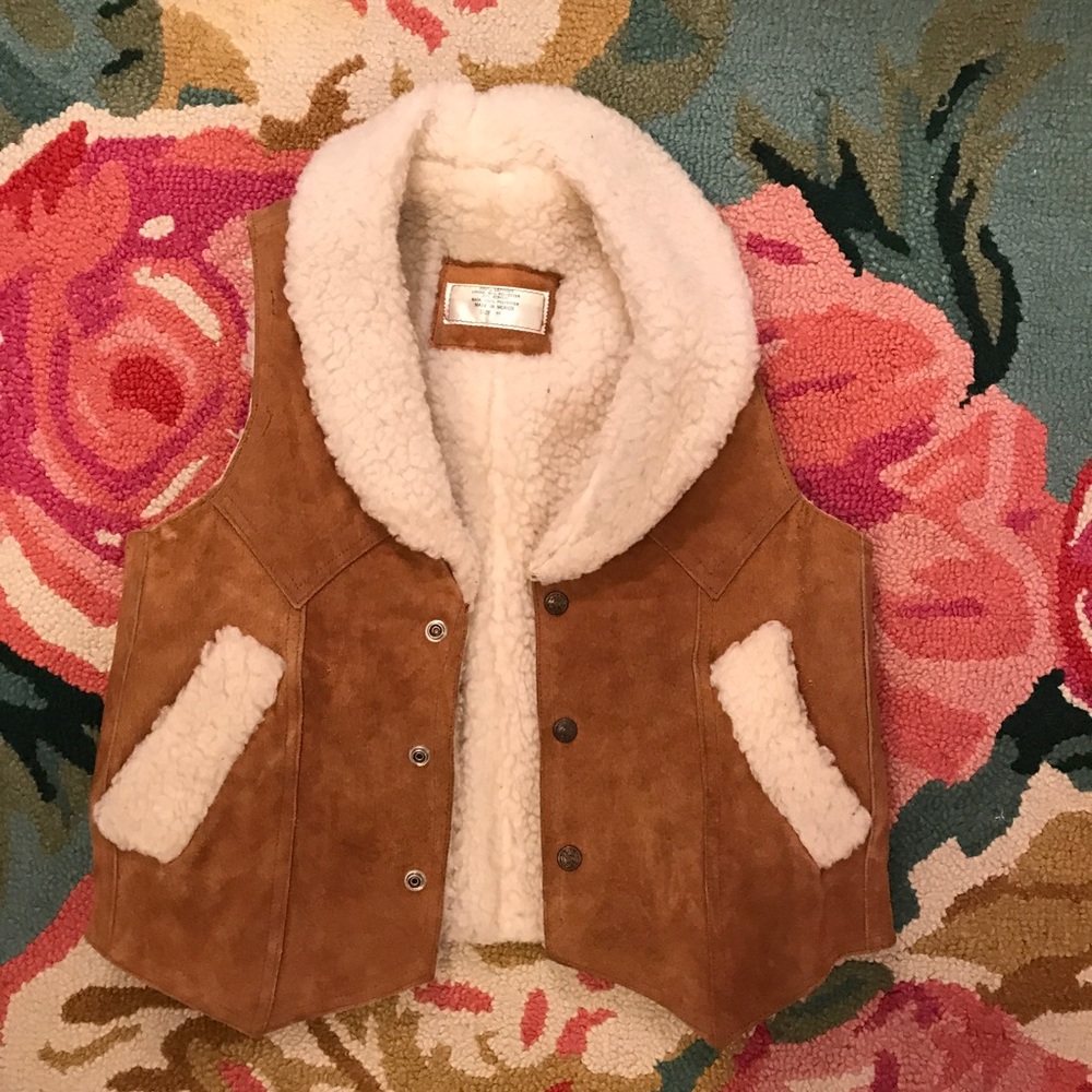 Sherpa Lined Suede Vest